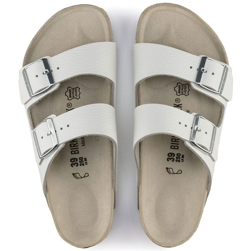 Birkenstock Arizona Hvit skinn smal
