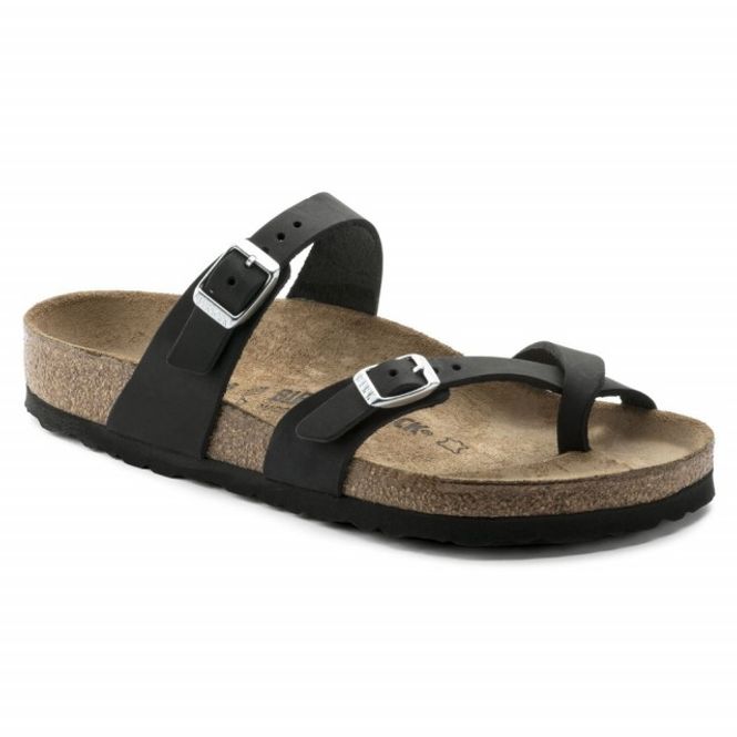 Hovedbilde Birkenstock Mayari svart oljet skinn normal
