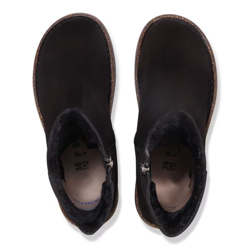 Birkenstock Uppsala Zip semsket skinn svart normal