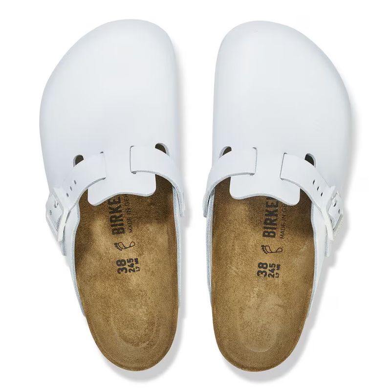 Birkenstock Boston PRO skinn hvit normal