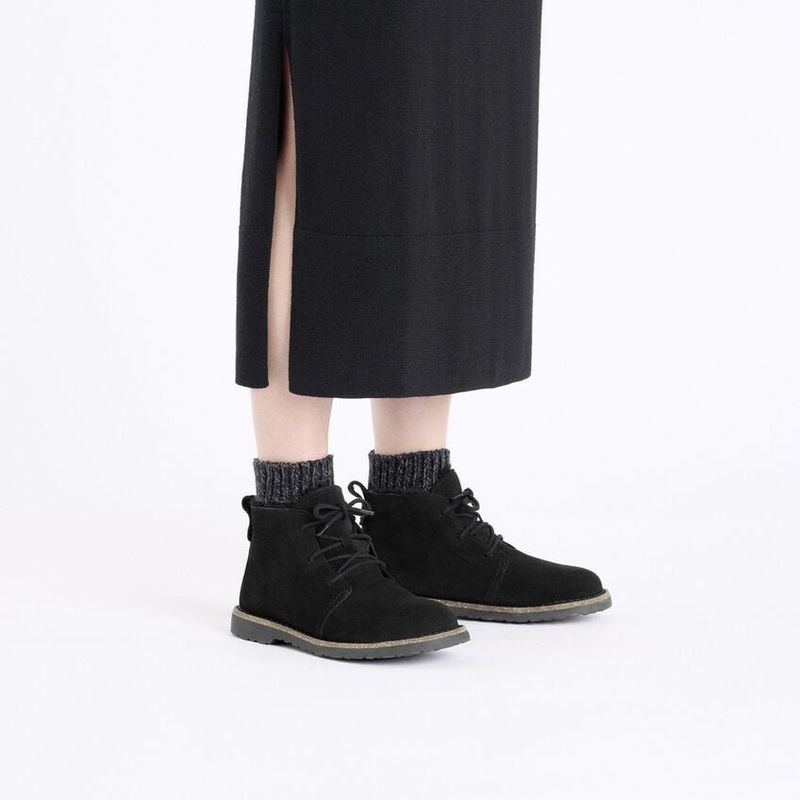 Birkenstock Uppsala semsket skinn svart normal