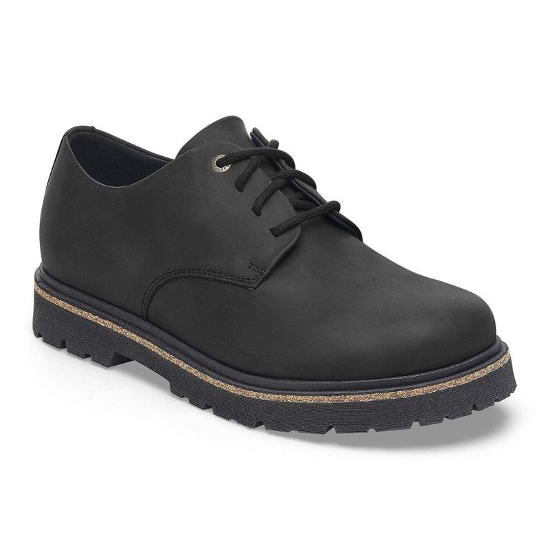 Birkenstock Highwood Lace Low skinn svart normal