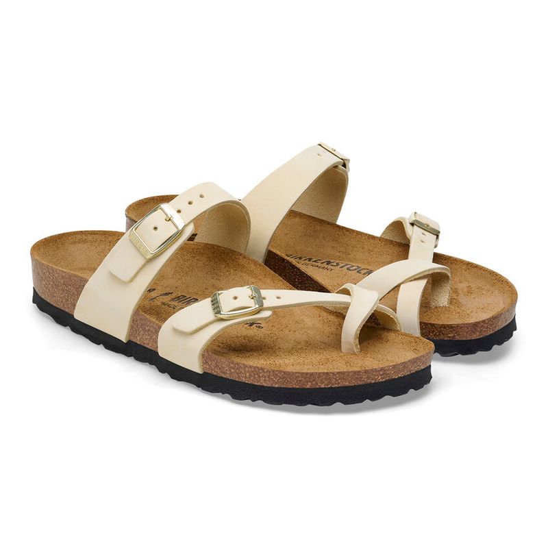 Birkenstock Mayari Ecru nubuck skinn normal