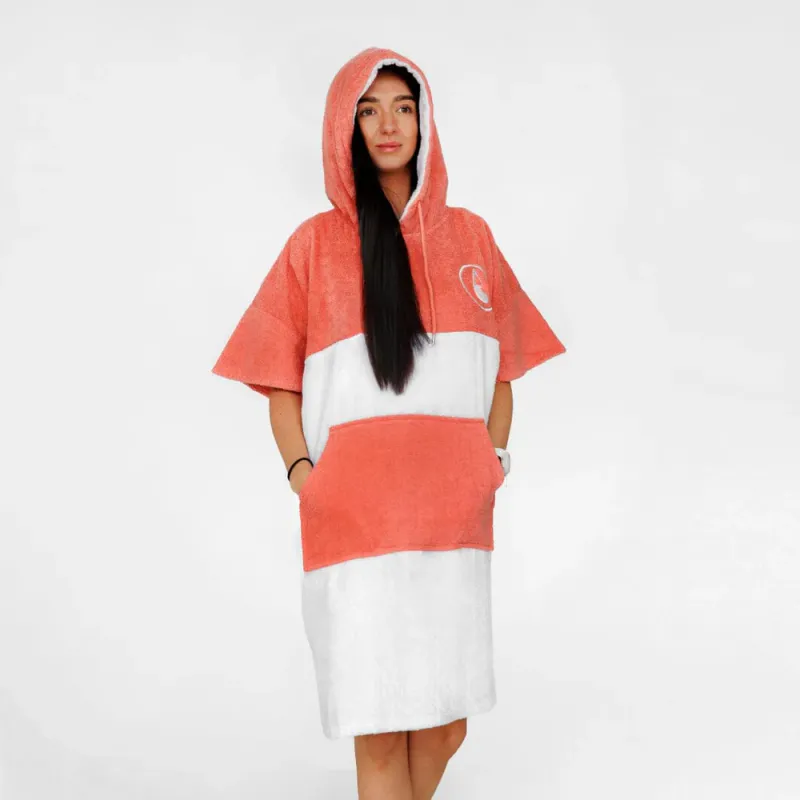 Poncho Håndkle Tavira rød/hvit M