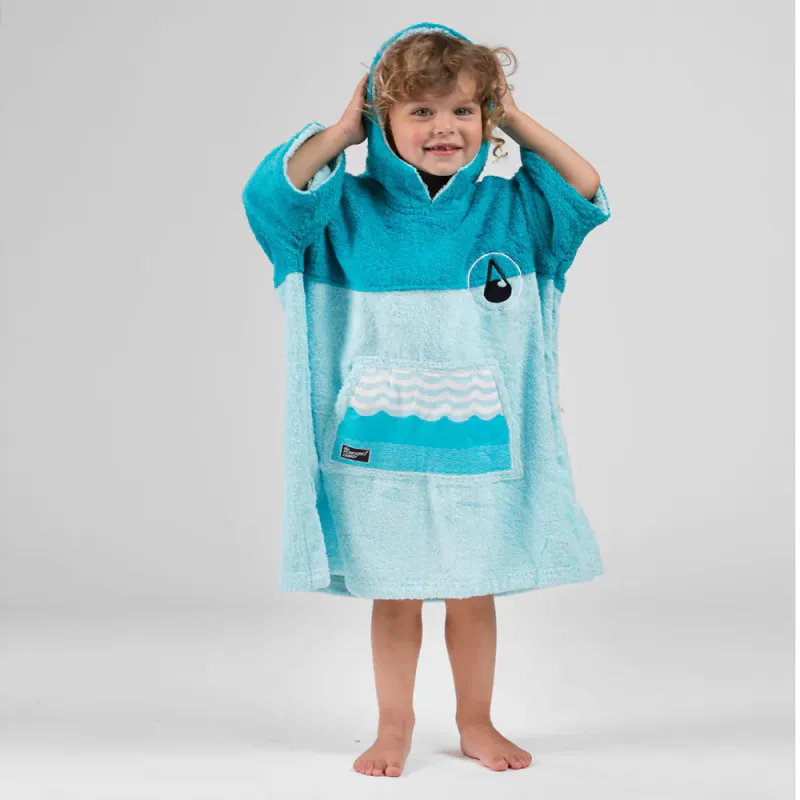 Poncho håndkle Bamboo Blå Barn Mini XXS