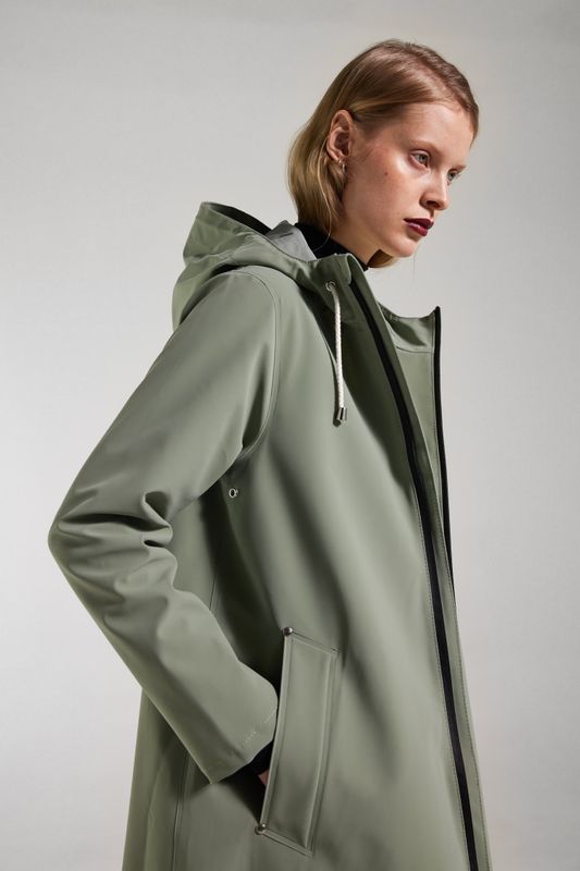Stutterheim Mosebacke lightweight zip regnjakke dame matt comet