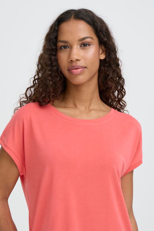 Ichi SS4 T-shirt Teaberry Red