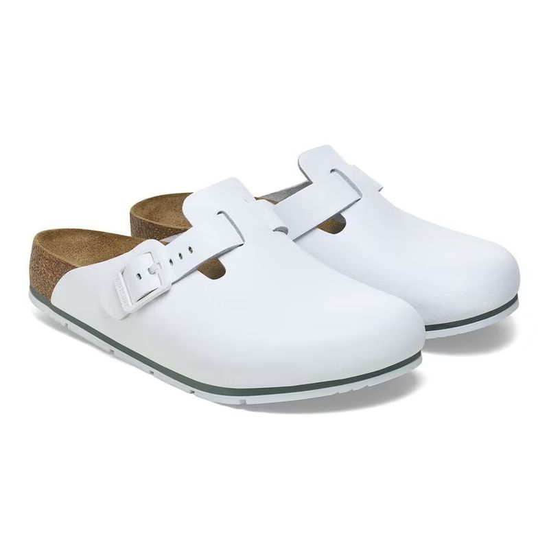 Birkenstock Boston PRO skinn hvit normal