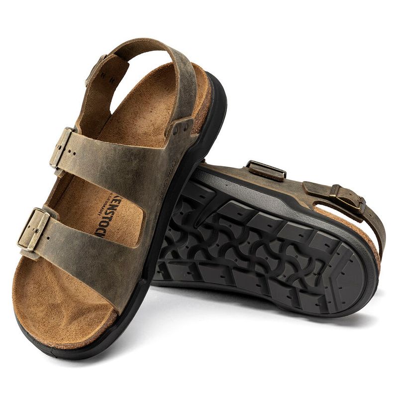 Birkenstock Milano CT Cross Track Faded Khaki oljet skinn normal