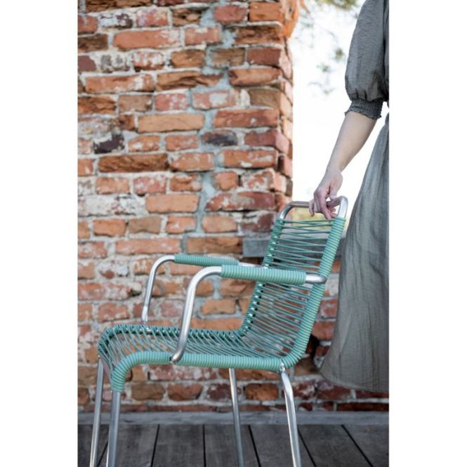 Hovedbilde Fiam Mya Armchair spisestol alum sagegreen