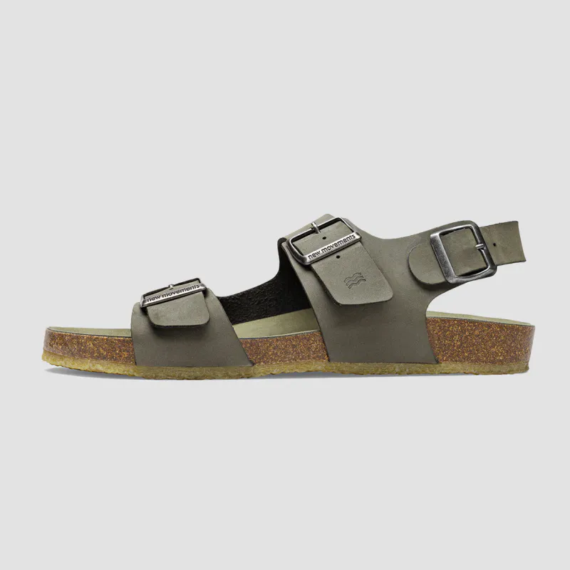 New Movements Everyday Strappy sandal Olive vegan