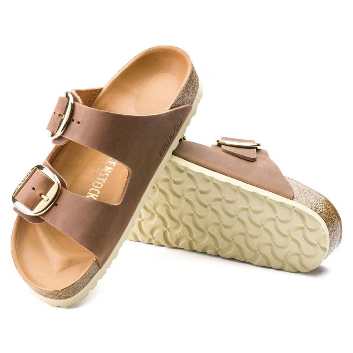 Birkenstock Arizona Big buckle cognac skinn smal