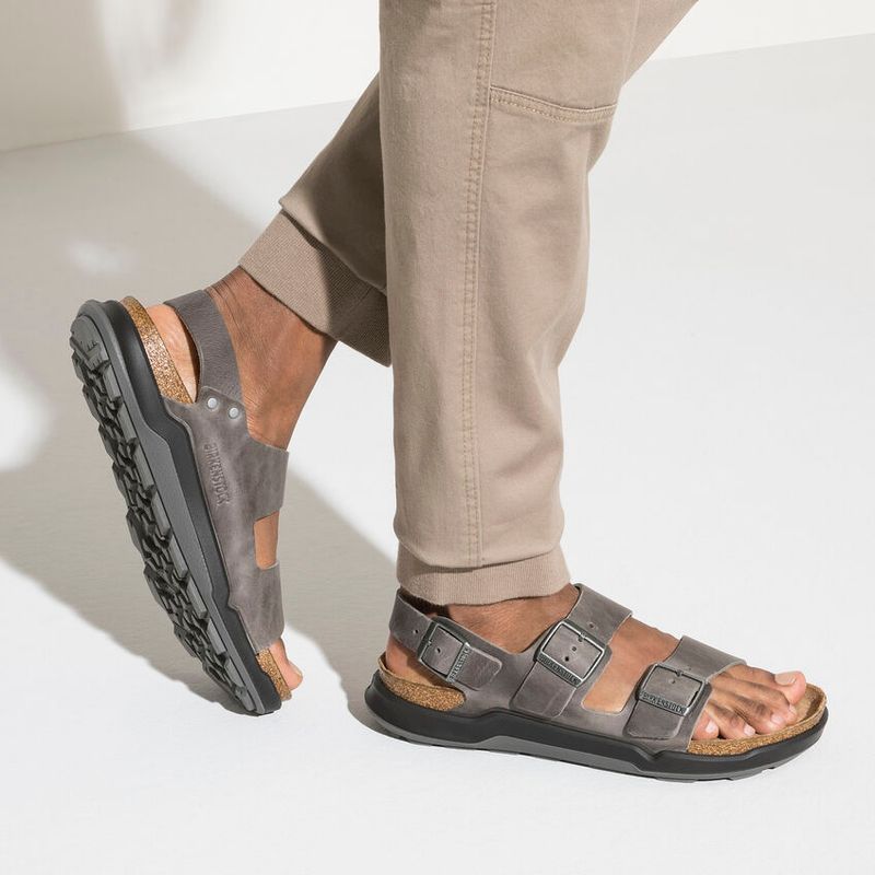 Birkenstock Milano CT Cross Track Iron oljet skinn normal