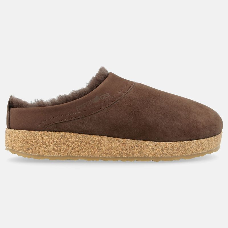 Haflinger Snowbird lammeull tøfler kaffe