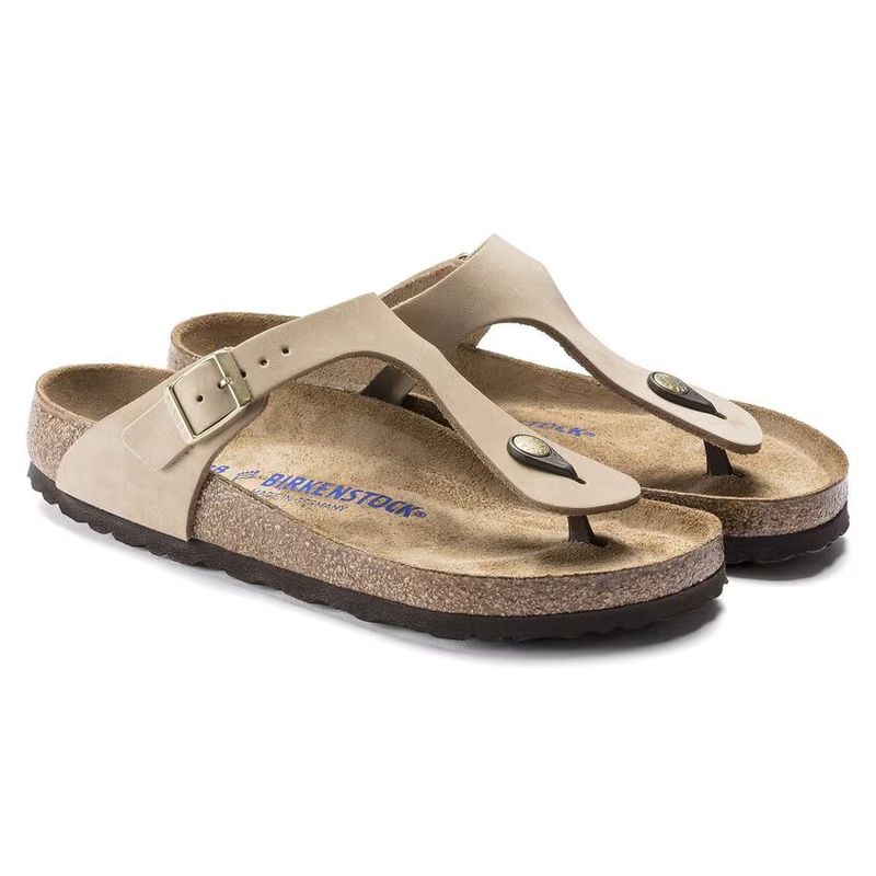 Birkenstock Gizeh SFB Sandcastle skinn normal myk
