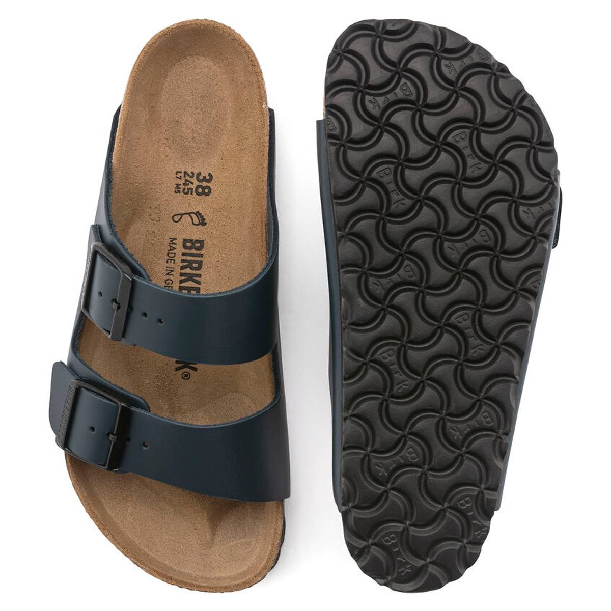 Birkenstock Arizona Blå skinn smal