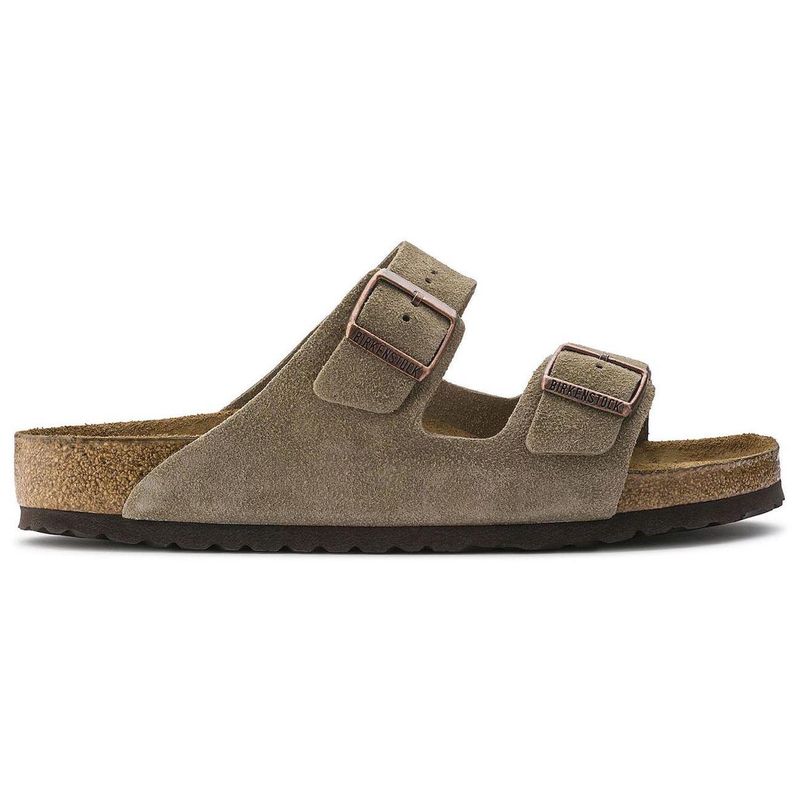 Birkenstock Arizona SFB Taupe semsket skinn smal myk