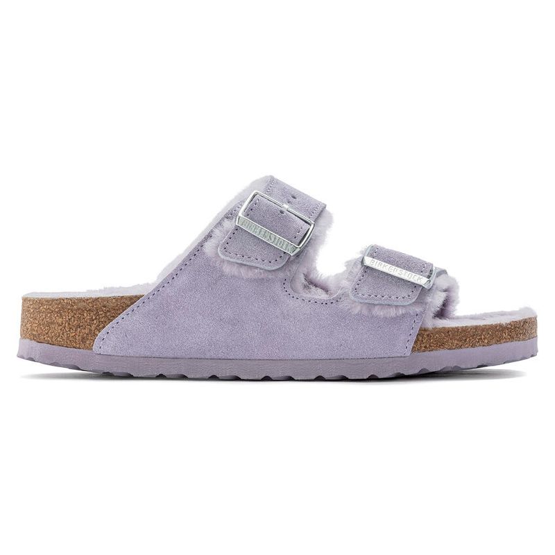 Birkenstock Arizona Shearling purple fog semsket skinn/lammeull 