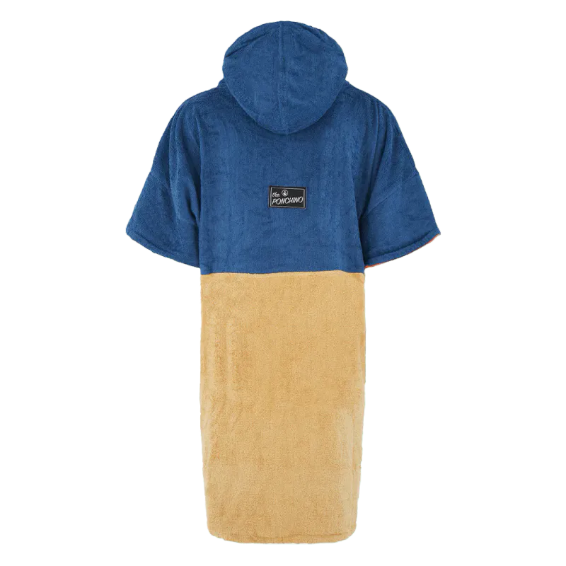 Poncho håndkle Flow blå/beige L