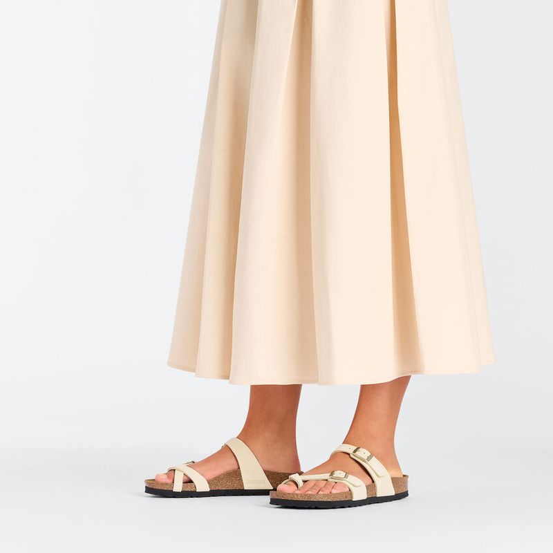 Birkenstock Mayari Ecru nubuck skinn normal