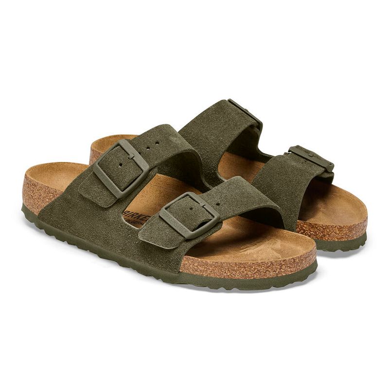 Birkenstock Arizona Thyme semsket skinn smal myk